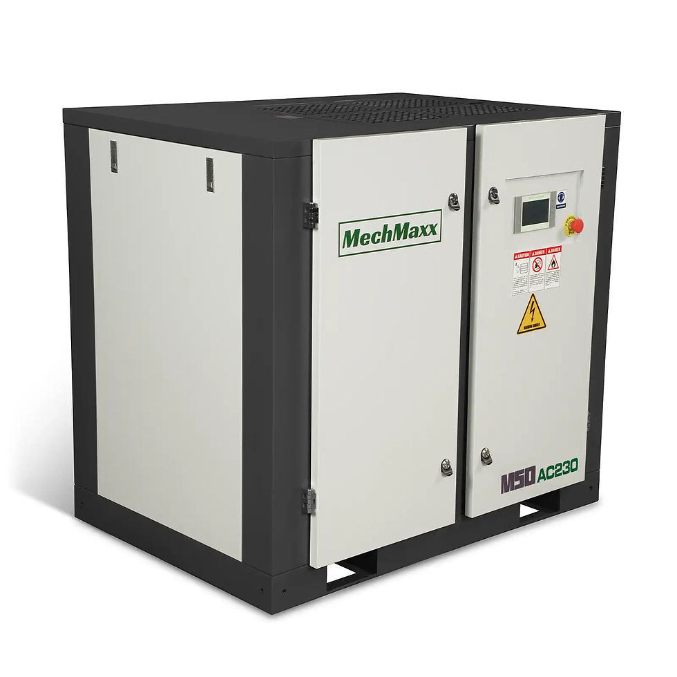 50HP Rotary Screw Air Compressor - 220 CFM, 116 PSI, 230V 3-Phase |