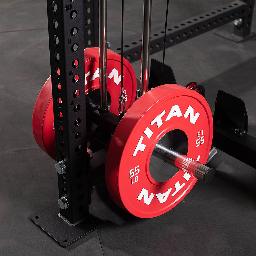 Thumbnail: Scratch and Dent, TITAN Series Lat Tower Power Rack Attachment | 100" / No Cross