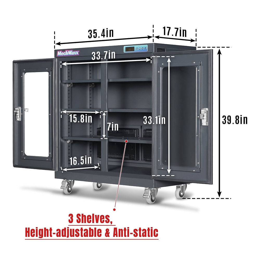 1-10% RH Electronic Dry Cabinet 320L ESD Desiccator Cabinet Ultra-Low Humidity