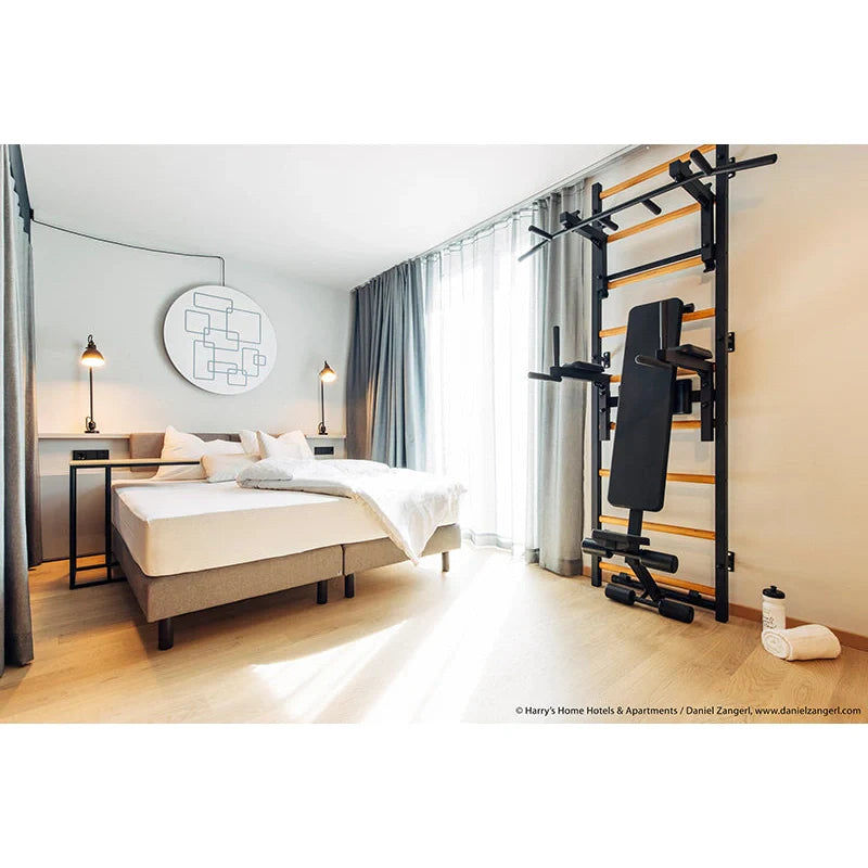 Thumbnail: BenchK 733B Luxury Black wall bars for home gym and personal studio
