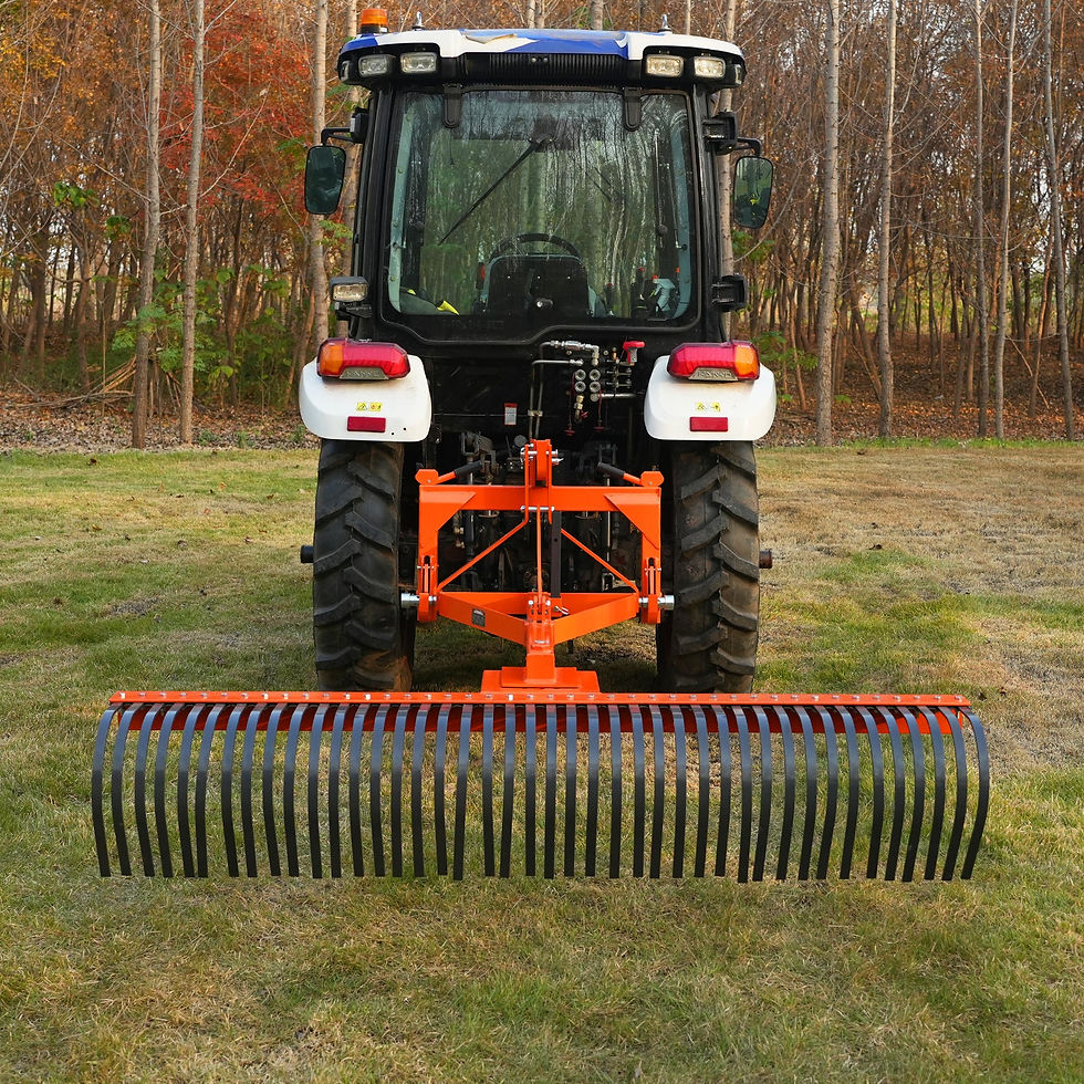 Thumbnail: 84" Landscape Rake with 42 Tines 3 Point Hitch Tractor Attachment, LR84