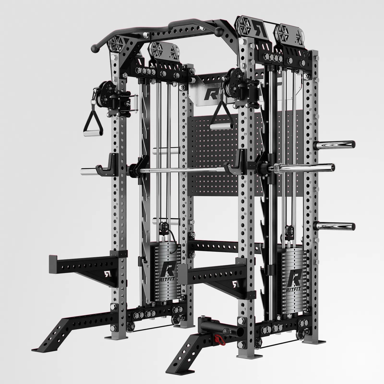 RitFit M3 Pro Home Gym Smith Machine with Cable Crossover