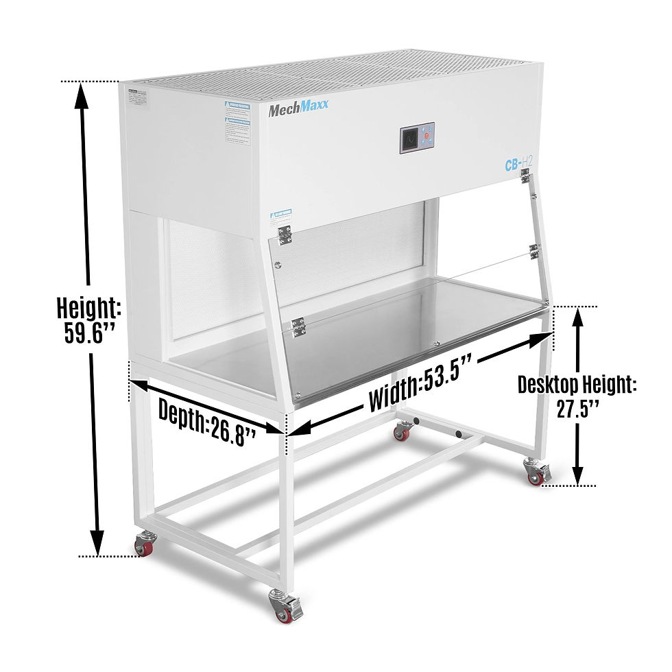 53.5″ Wide CB-H2 Horizontal Laminar Flow Clean Bench with HEPA Filtration & UV
