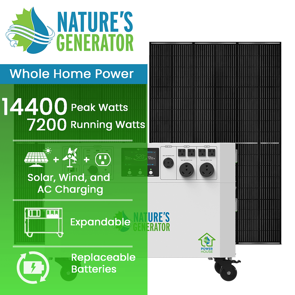 Nature's Generator Powerhouse Gen 2 Whole Home Solar Generator | 7200W