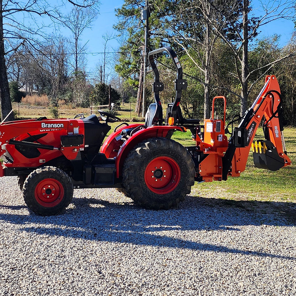 8' Tractor Backhoe Attachment with Hydraulic Thumb, 15" Bucket, ISO/SAE