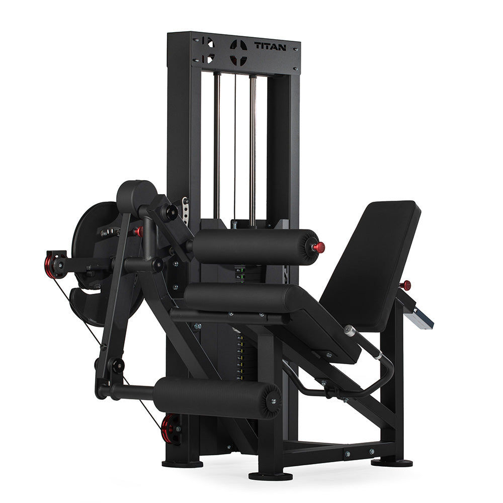 Selectorized Leg Extension and Curl Machine