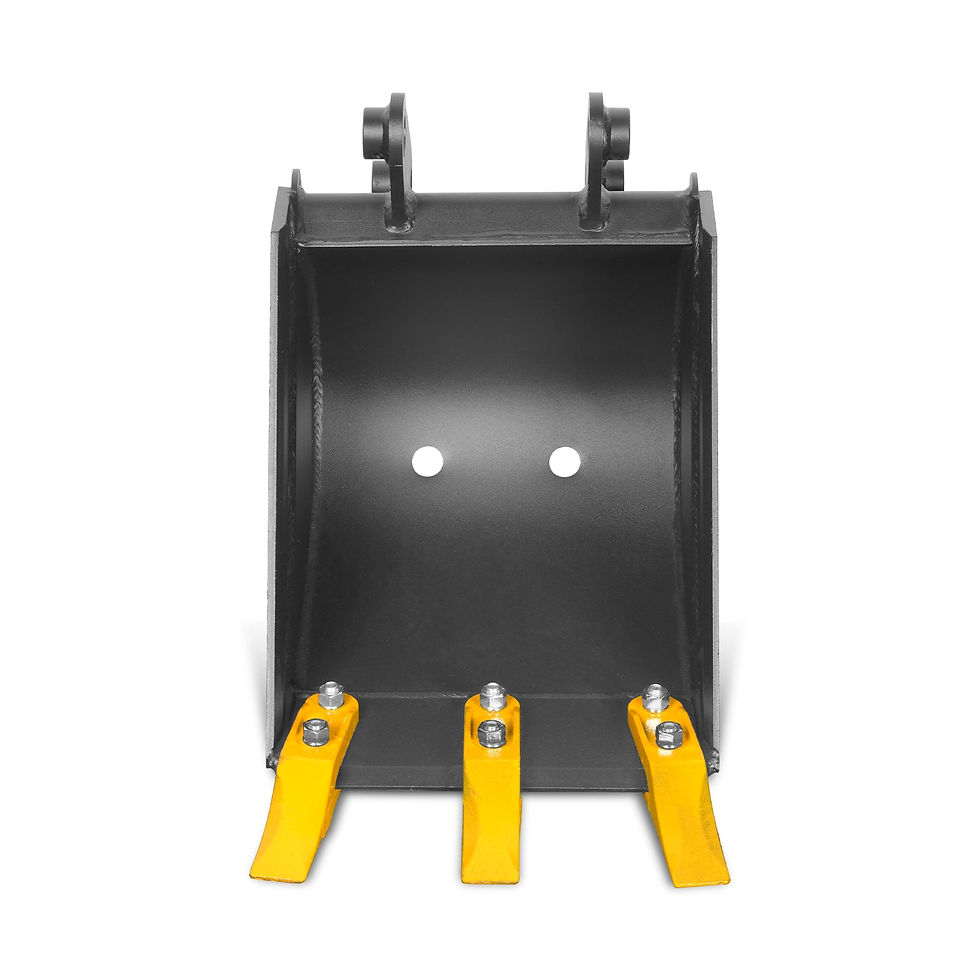 12" Backhoe Bucket without Pins, 3-Carbon Steel Teeth (for SKU: 150162, 150163