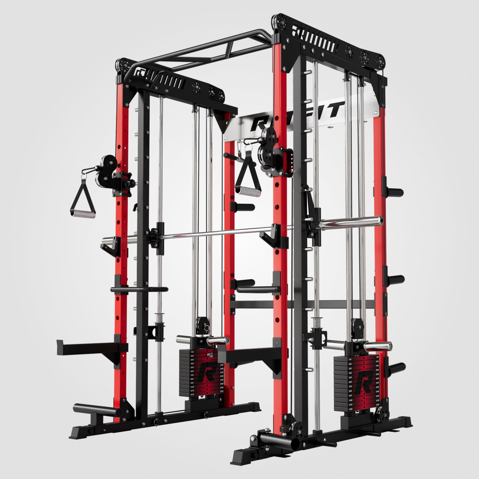 RitFit M1 PRO Multi-Functional Smith Machine with Cable Crossover System and Squ