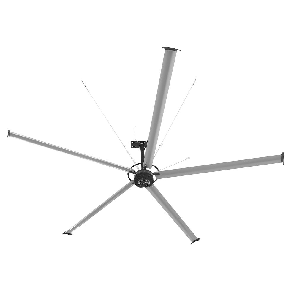 16FT HVLS Industrial Ceiling Fan 208-240V 1Ph - Energy Efficient Large Area Air