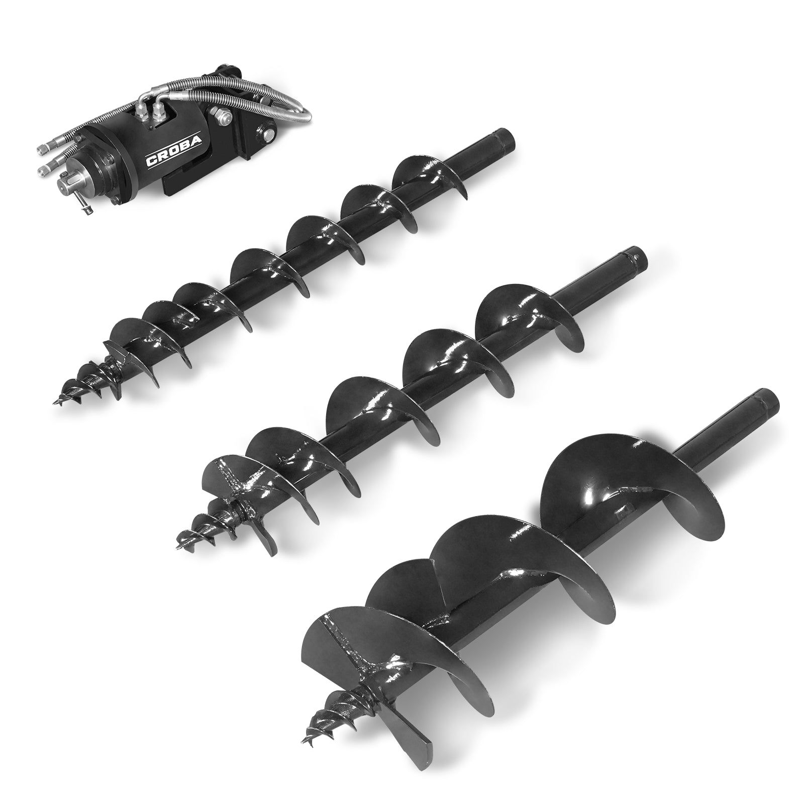 Three-Rod Auger for Mini Compact Excavator MEC17, MEC17PRO (SKU: 150533; 150534)