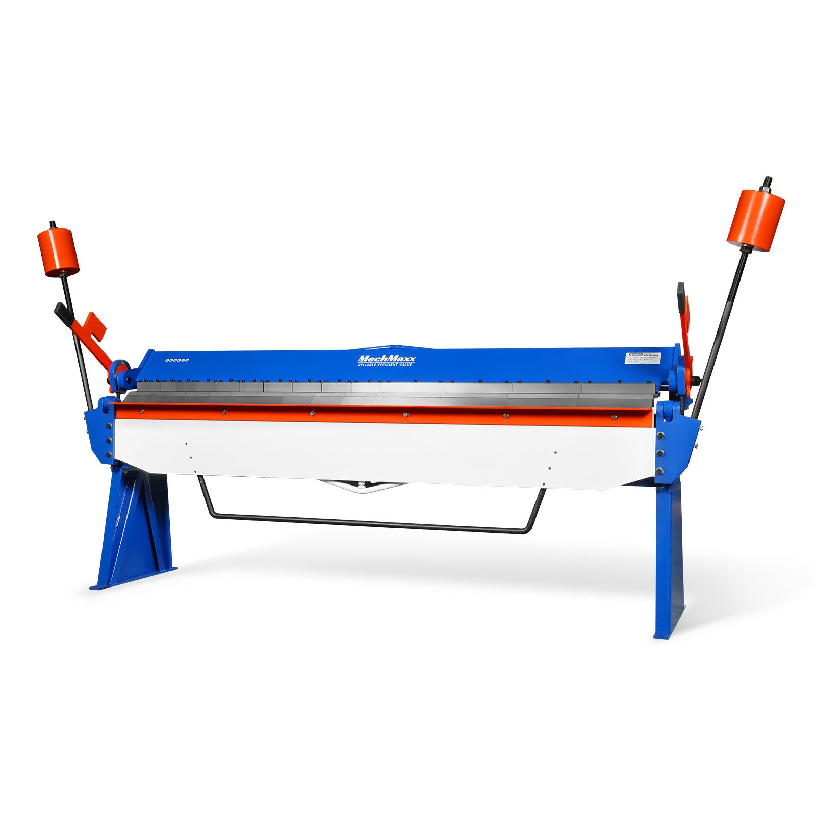 100-inch Manual Sheet Metal Brake - 12 Gauge Bending Capacity, Adjustable