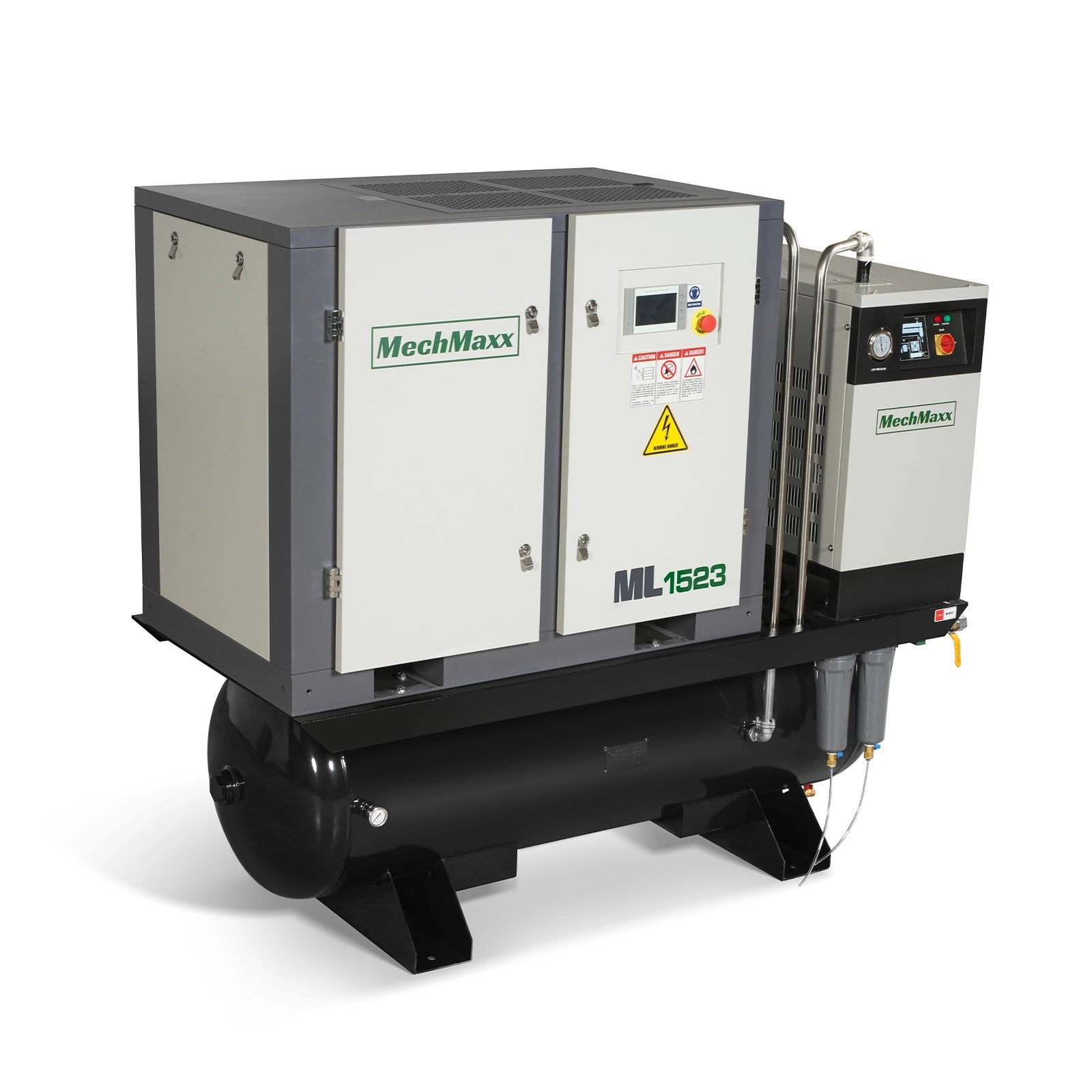 15HP Combined Rotary Screw Air Compressor with Dryer & 105-Gal ASME Tank | 45