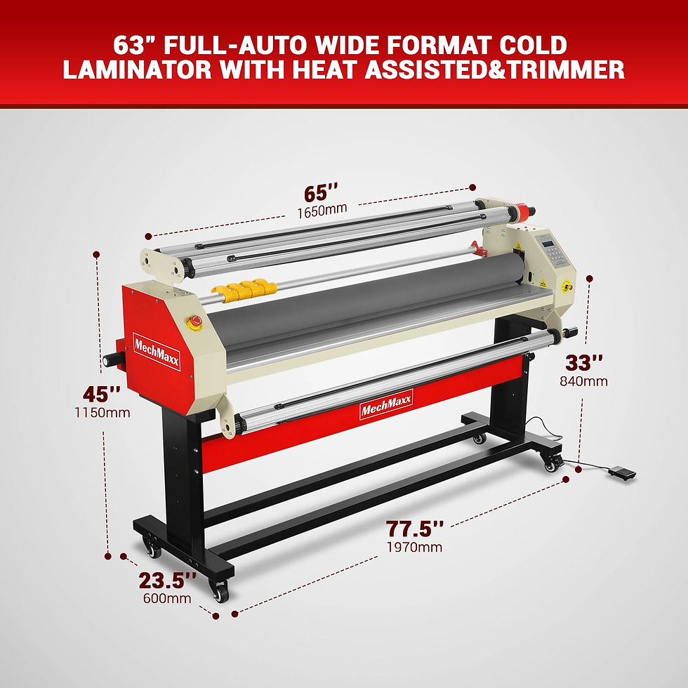65" Wide Format Full-Auto Cold & Heat Assisted Pneumatic Laminator Machine with