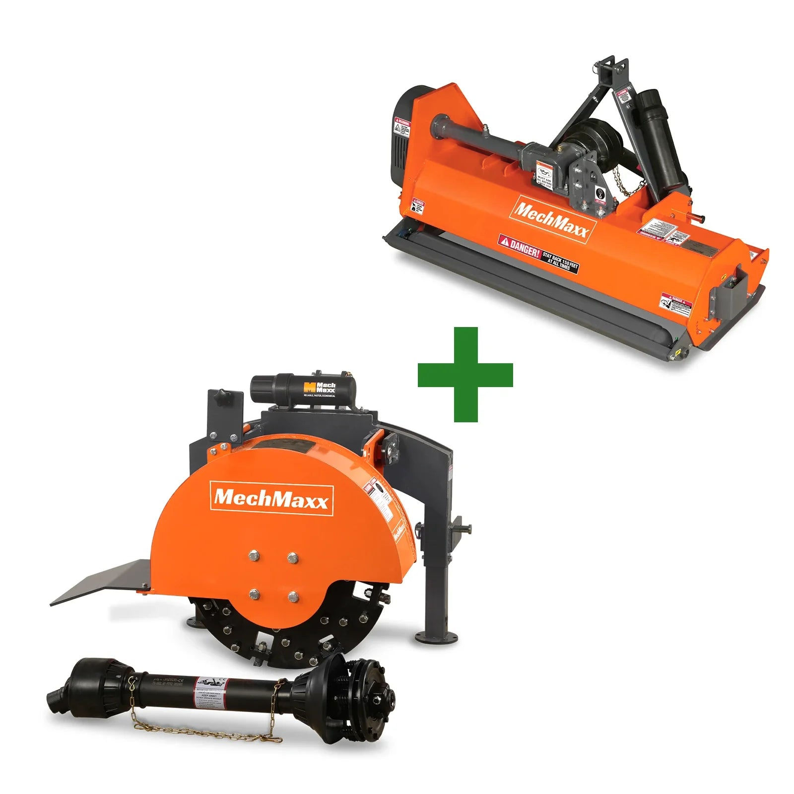 3-Point PTO Stump Grinder & 48'' PTO Flail Mower Bundle, SG24&EFS48