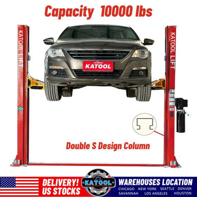 Katool KT-H100 Two-Post Overhead Lift – 10,000 lb Capacity