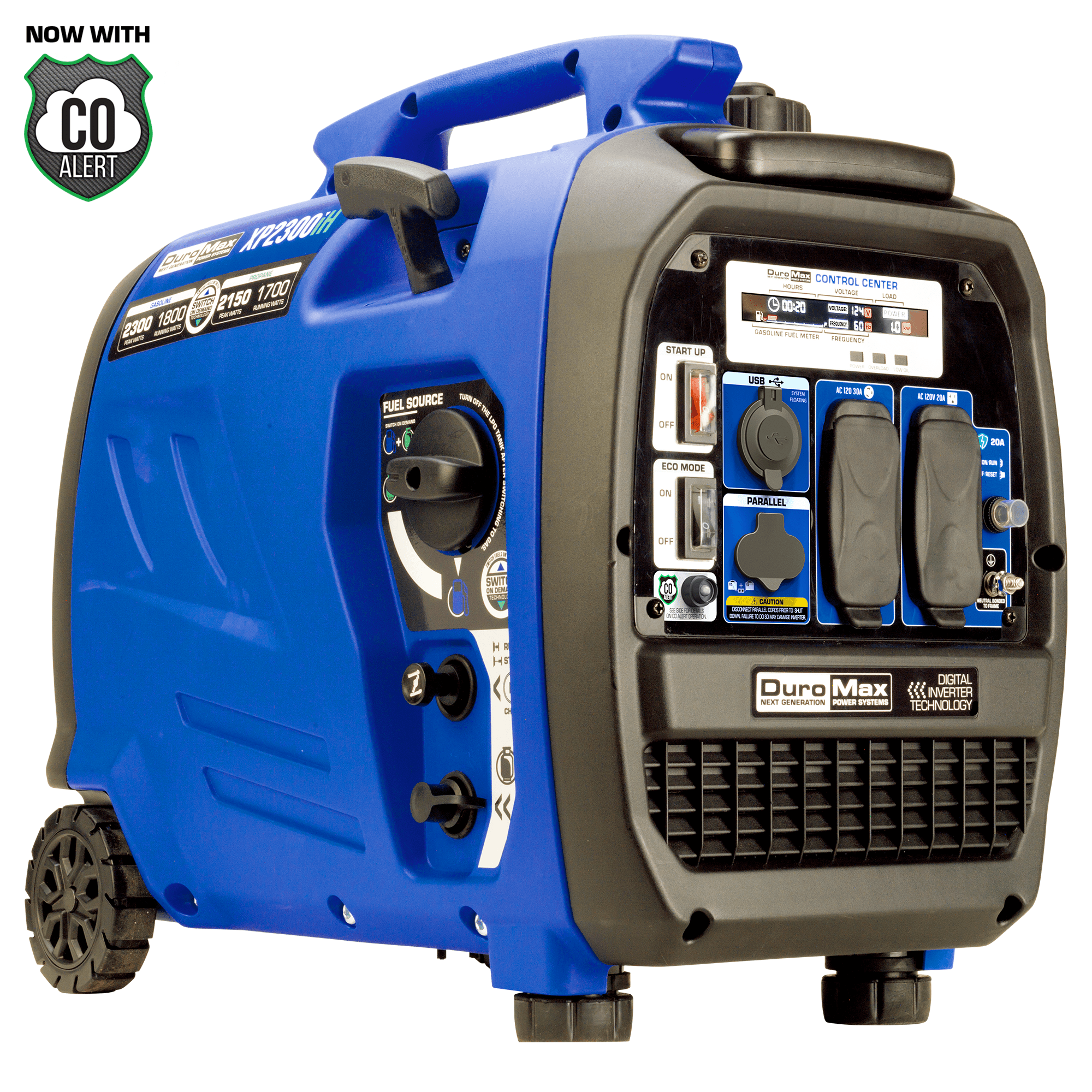 DuroMax XP2300iH 2300-Watt 80cc Dual Fuel Digital Inverter Hybrid Portable