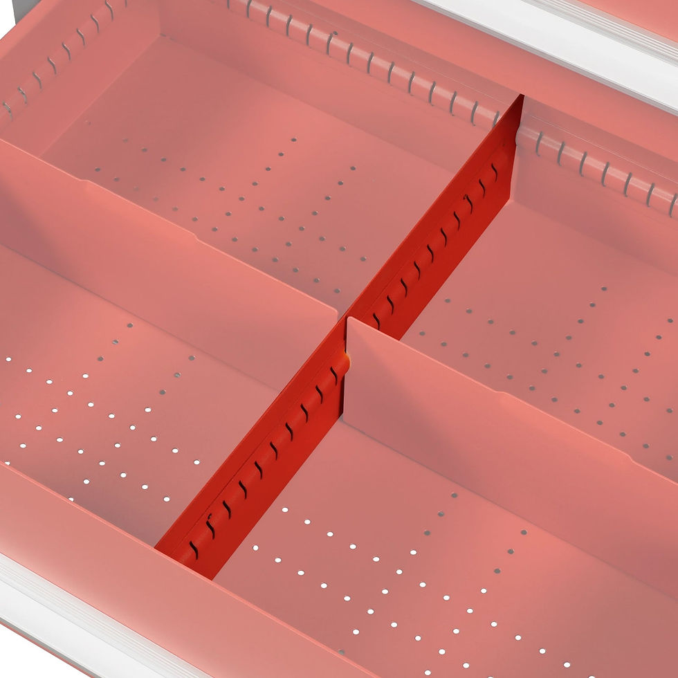 (1 Pack/6 Pcs Depth18.05"Height1.89")Extra Drawer Long Dividers For Modular Tool