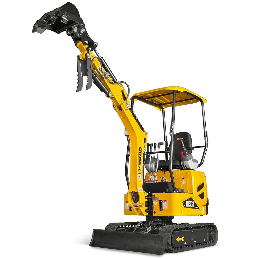 Thumbnail: Mini Compact Excavator Kubota D722 Engine, 65.7" Max. Digging Depth, 1.2Ton
