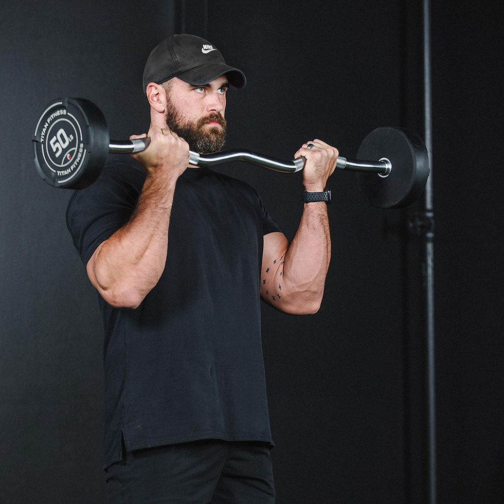 20 LB - 110 LB EZ Curl Fixed Urethane Barbells