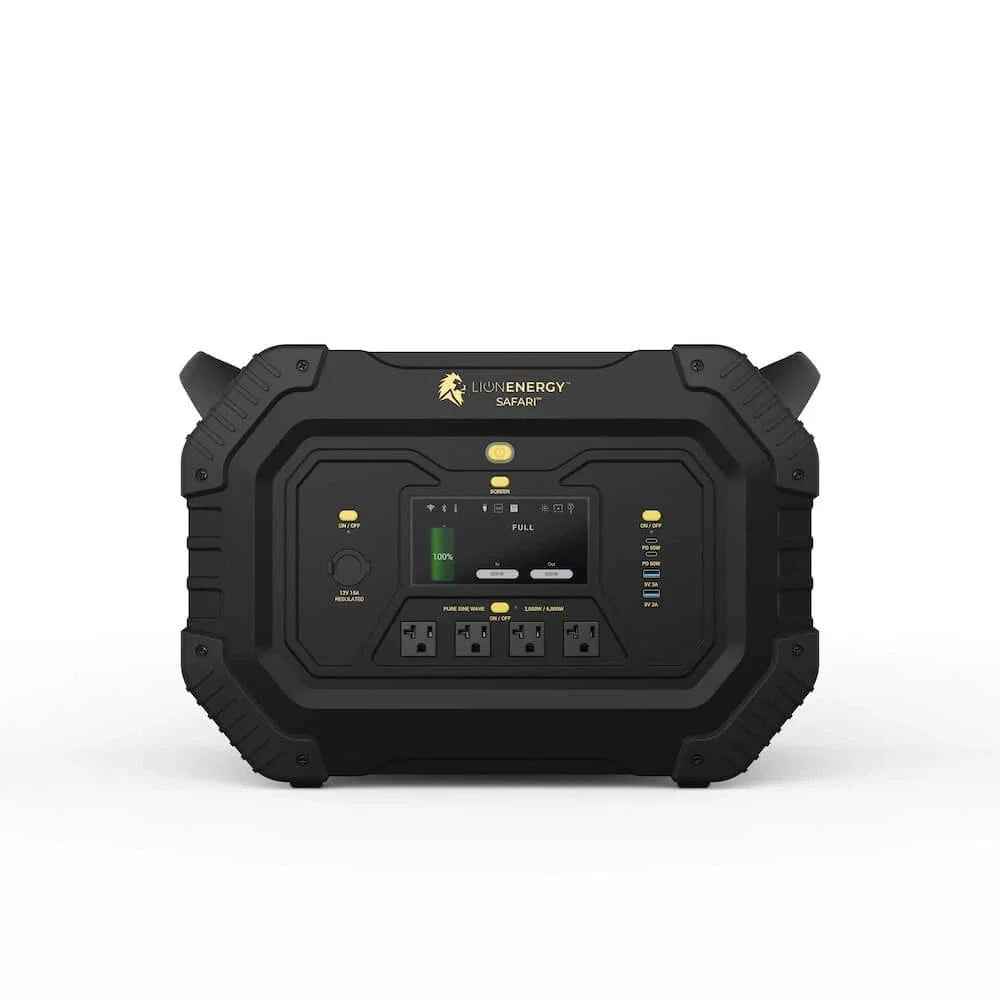 LION ENERGY SAFARI – Solar Generator | Portable Lithium Power Station