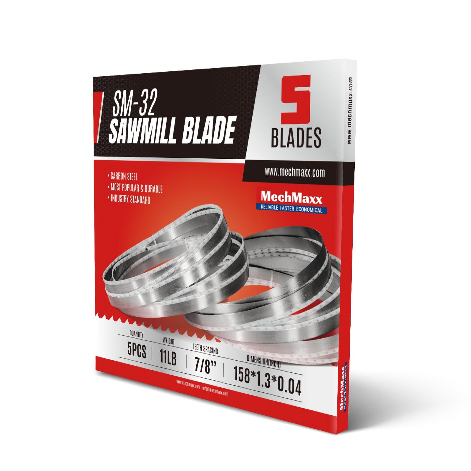 ( 1 Pack / 5 Blades ) SM-32 Hardwood Sawmill Blades (SKU: 150167; 150167K4