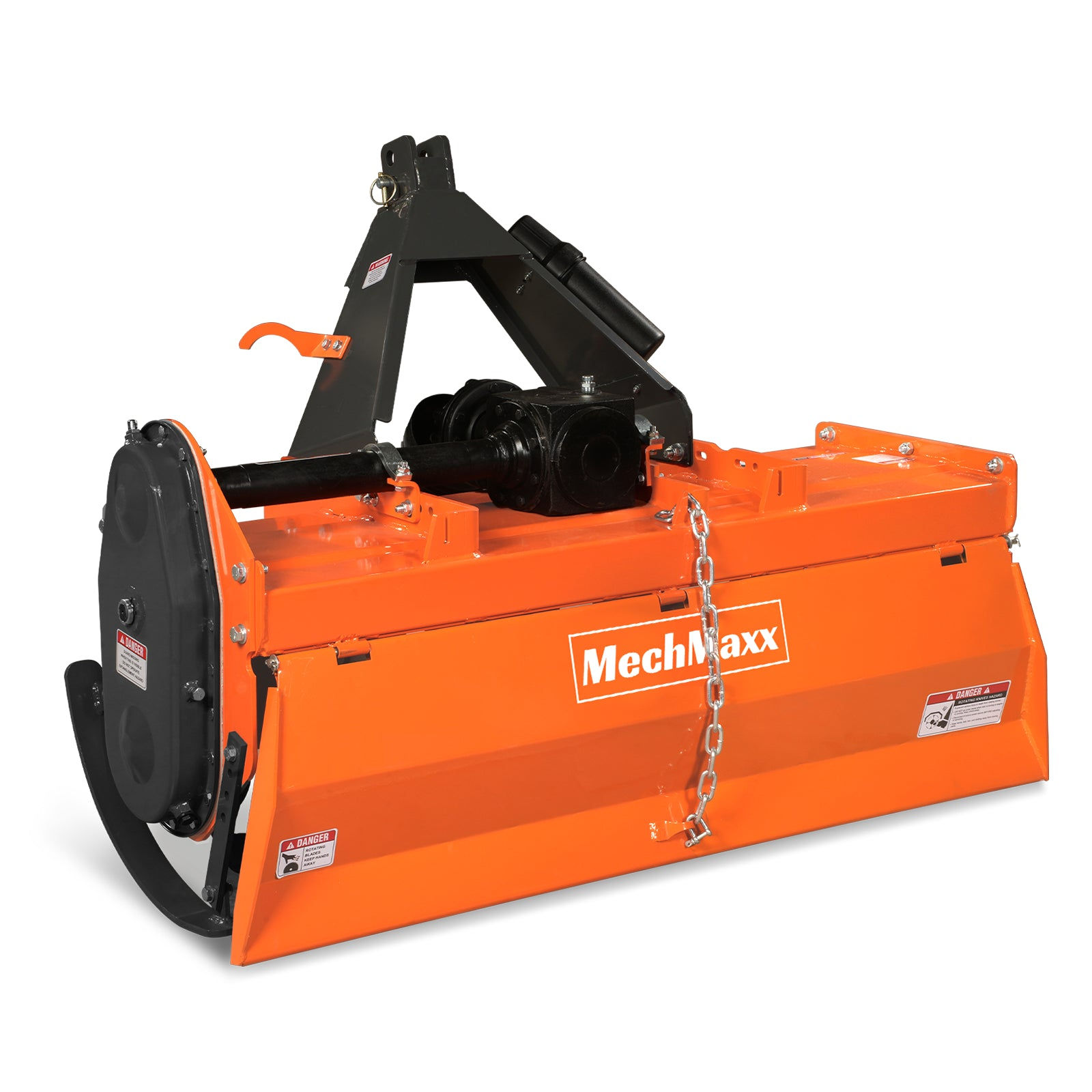 4.5FT 3-Point Gear Drive Rotary Tiller, 25-45HP Tractor, PTO Shaft Included