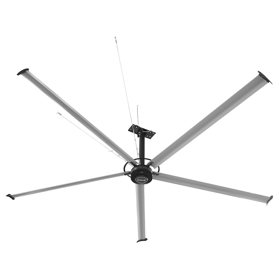 16FT HVLS Industrial Ceiling Fan 208-240V 3Ph - Energy Efficient Large Area Air