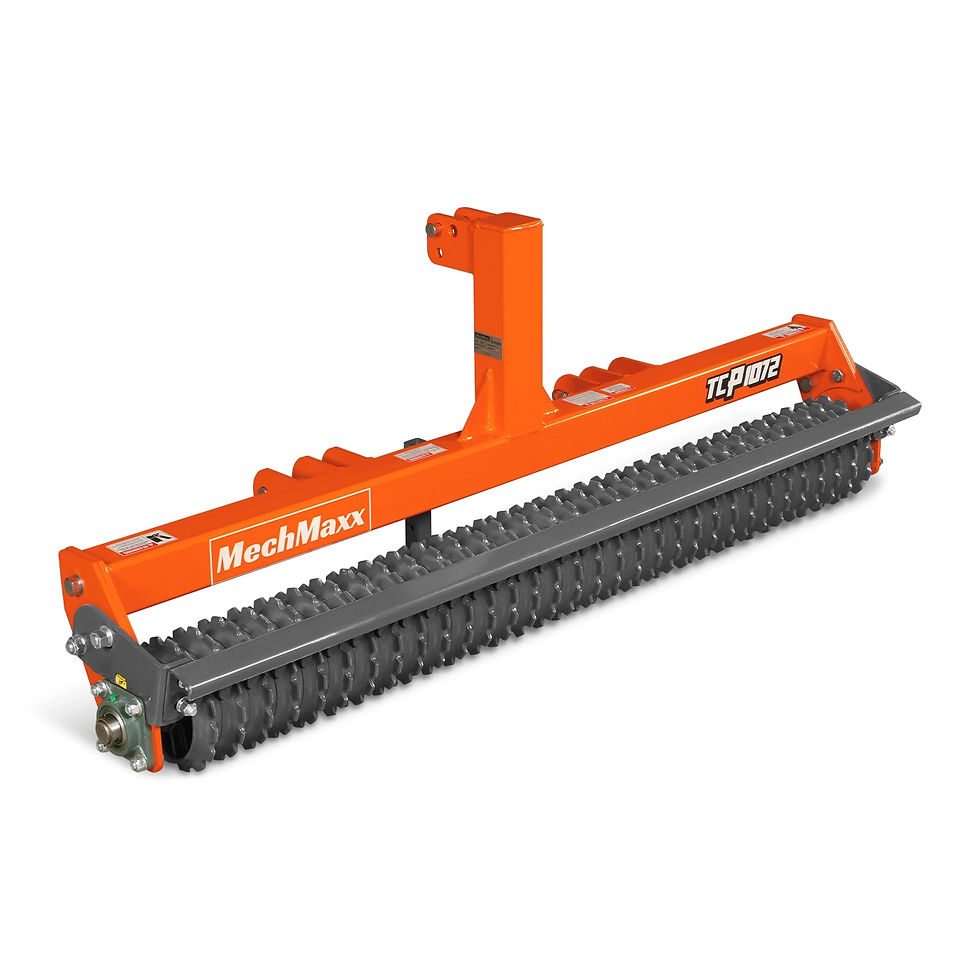72" Cultipacker with 32 Ductile Iron Wheels, Scraper Bar Included, Category 1