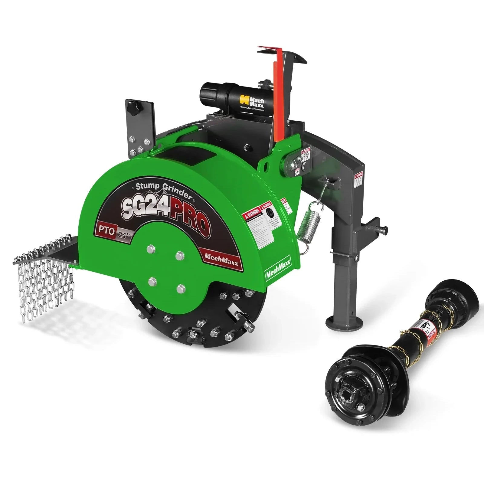 3-Point PTO Stump Grinder with 34 Carbide Teeth (PTO Shaft Included with Slip