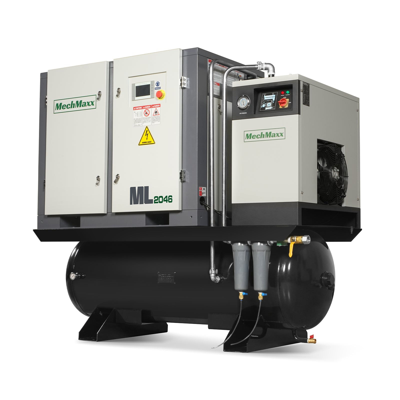 20HP Combined Rotary Screw Air Compressor with Dryer & 105-Gal ASME Tank | 78