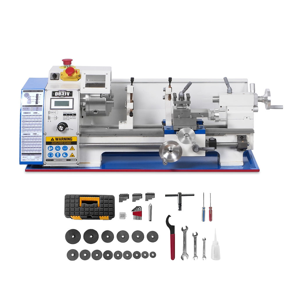 1.5‘’ Spindle Bore Metal Lathe Machine 8'' x 16'' High Precision Brushless Motor