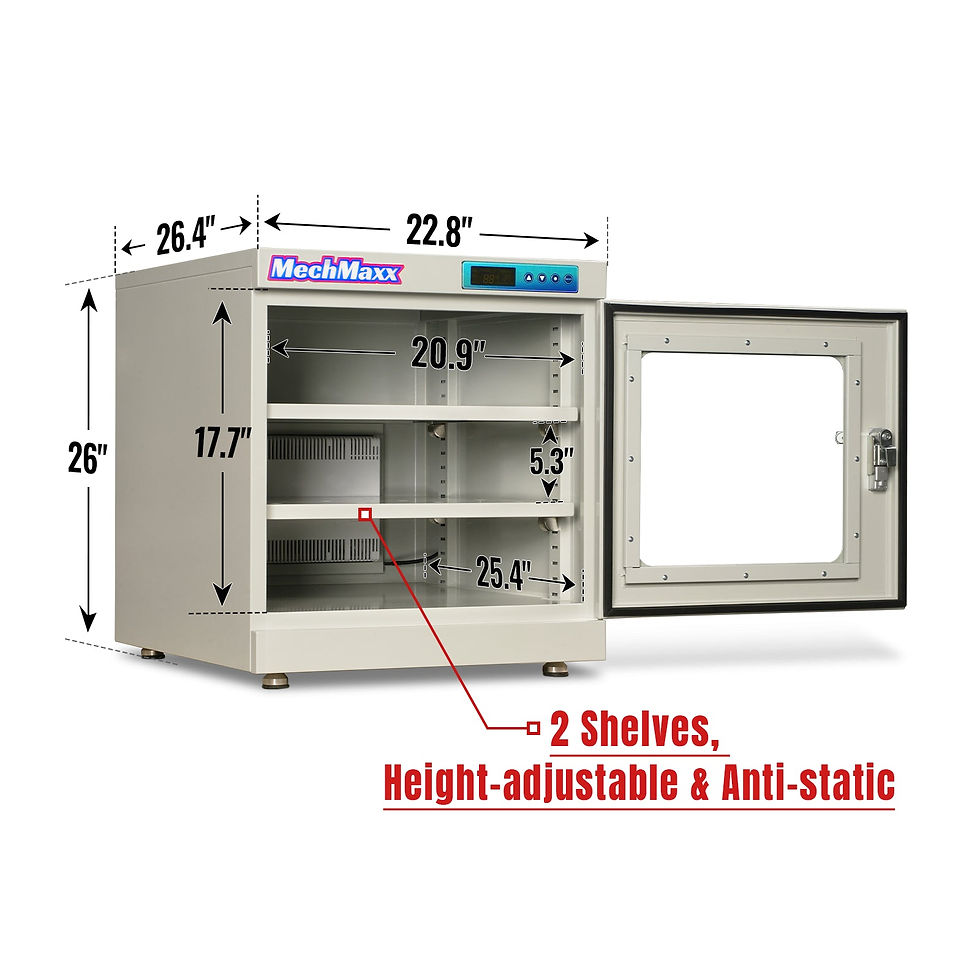 1-10% RH Electronic Dry Cabinet 210L ESD Desiccator Cabinet Ultra-Low Humidity