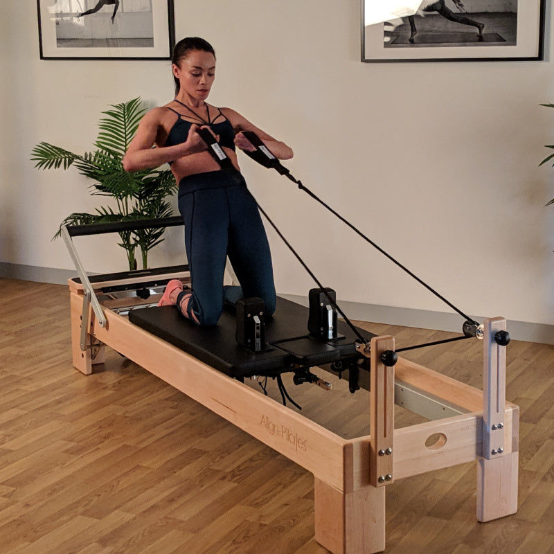 Thumbnail: Align Pilates M8-Pro Maple Wood Reformer with Half Cadillac