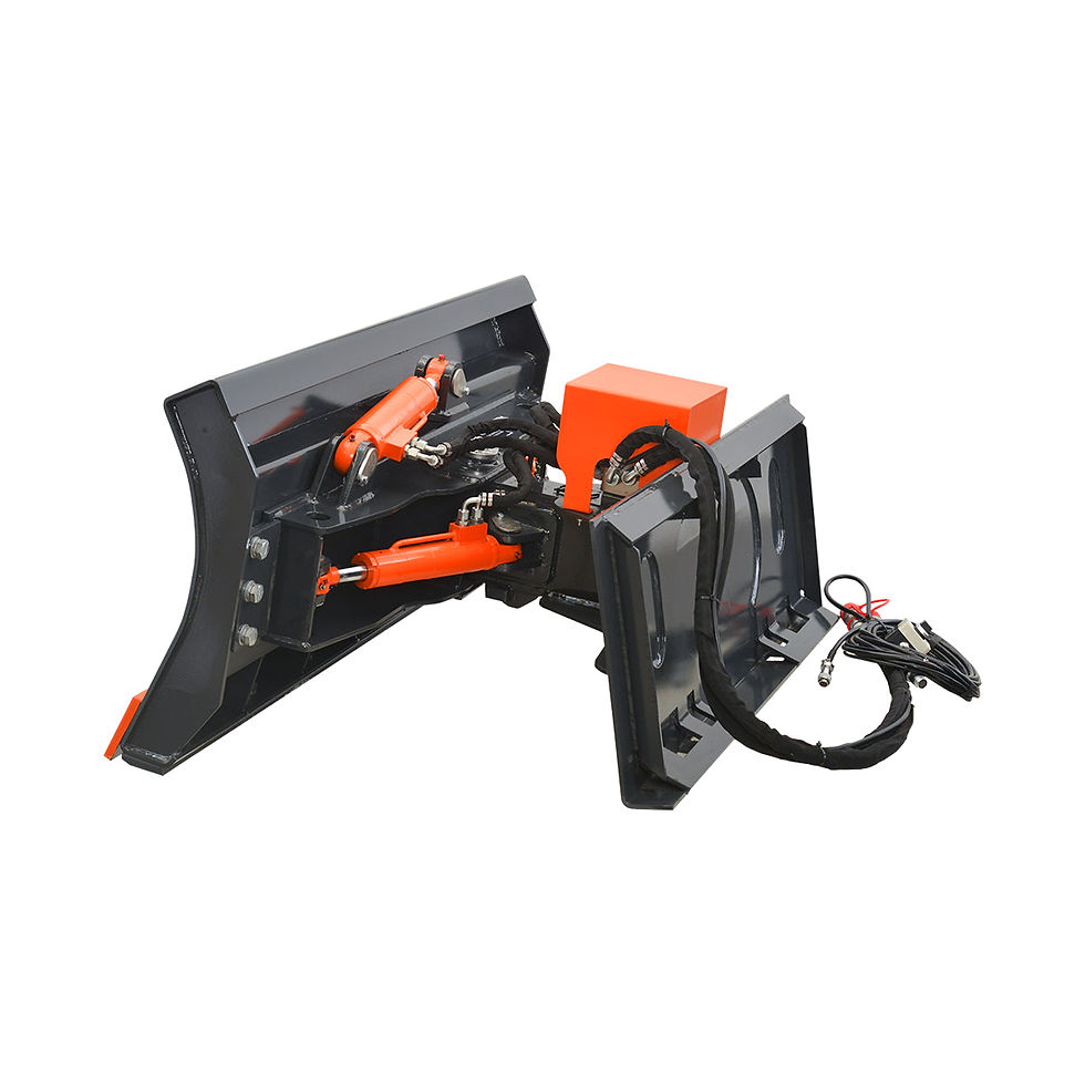 MechMaxx 60" Hydraulic Skid Steer 6 Way Dozer Blade Snow Pusher Attachment
