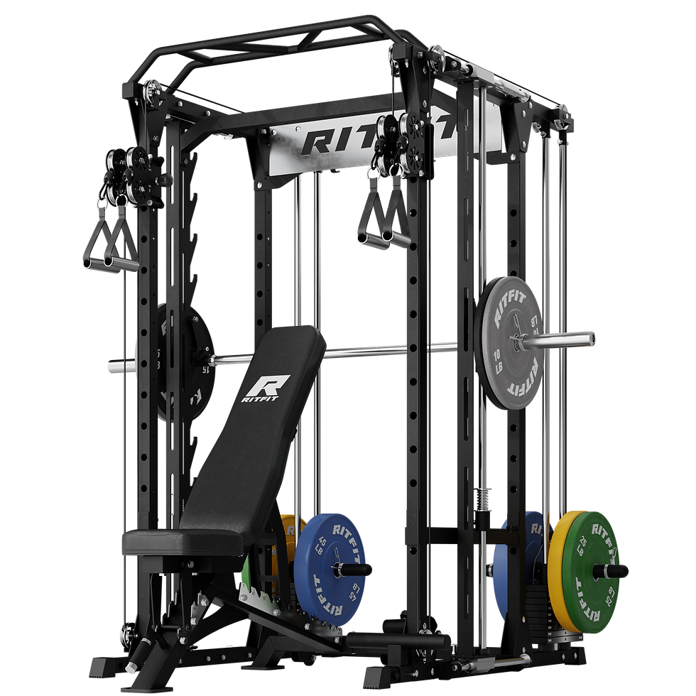 RitFit P9 Multi-Functional Modular Power Cage Package With 3D Smith Machine and