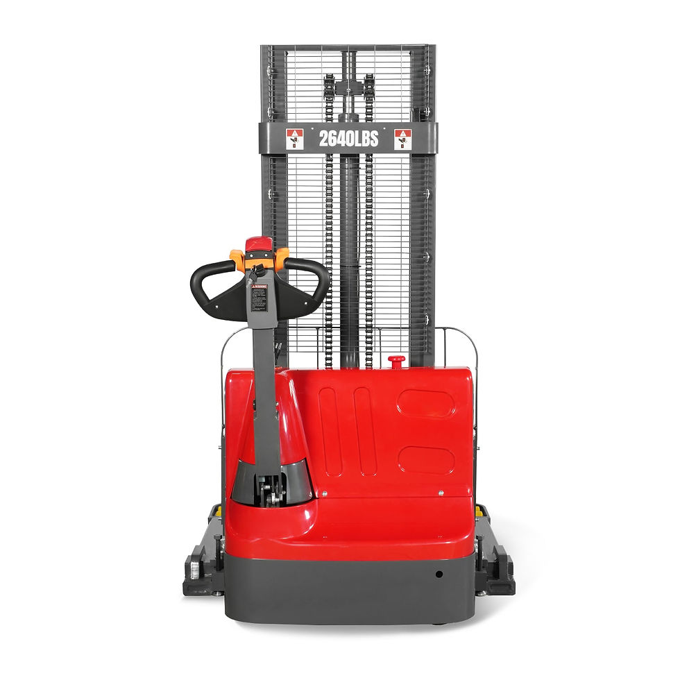 Thumbnail: 2640lbs Lithium-ion Electric Straddle Stacker, 98" Lift, Adjustable Legs