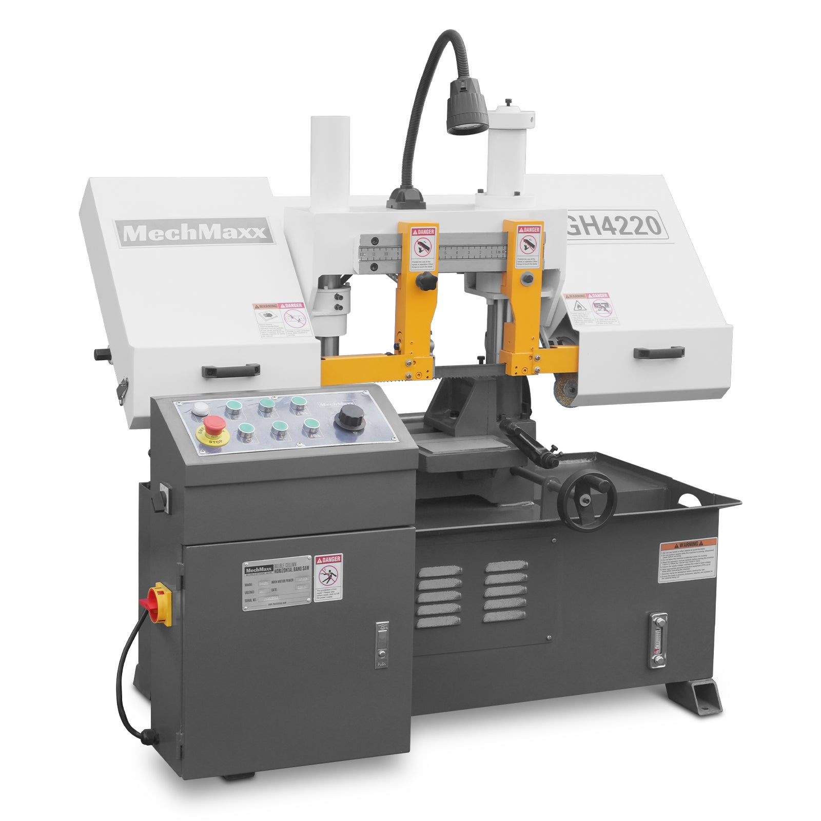 8 Inch 7-7/8" x 7-7/8" Capacity Double Column Horizontal Metal Cutting Band Saw