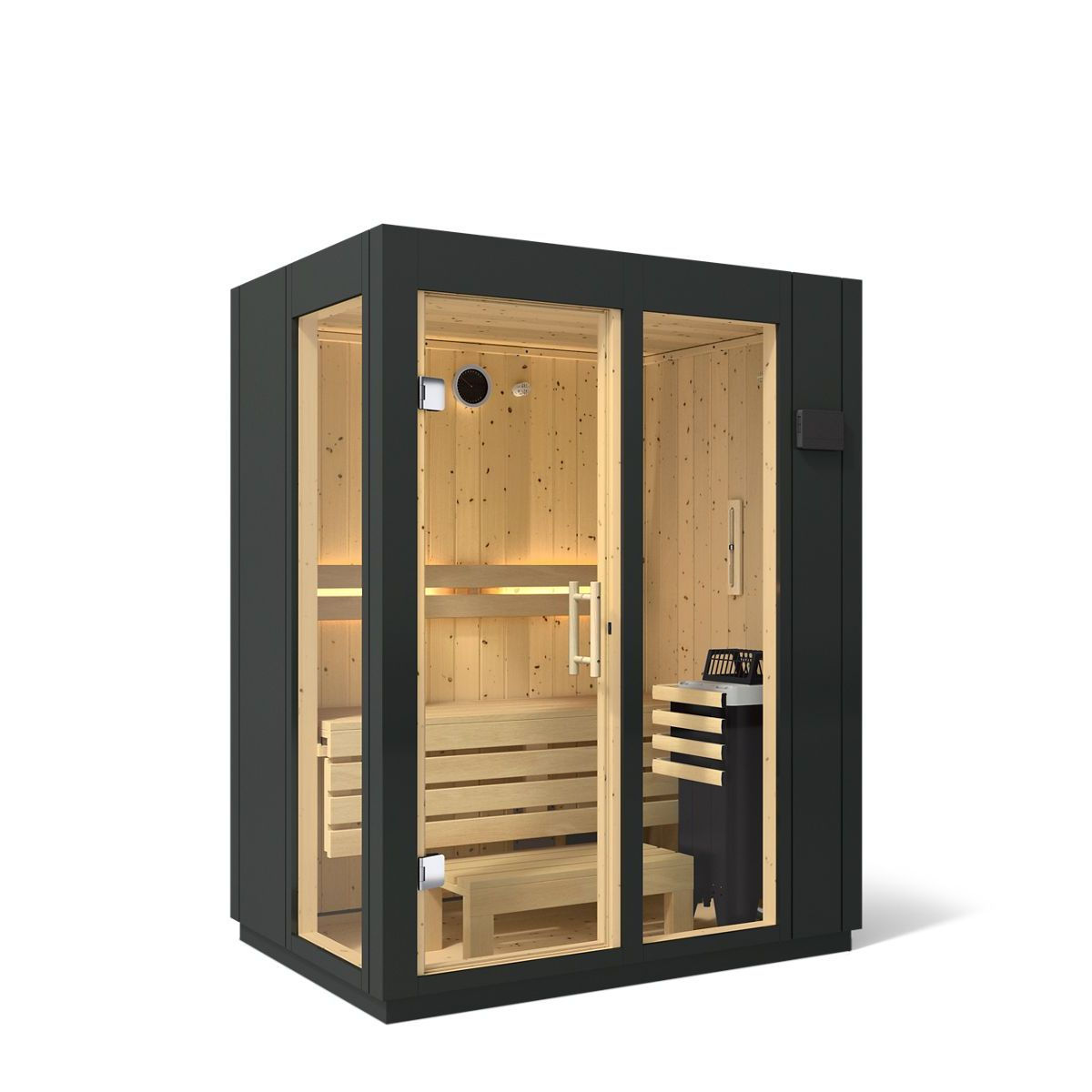 Kohler C1 Small 2 Person Indoor Sauna with Floor
