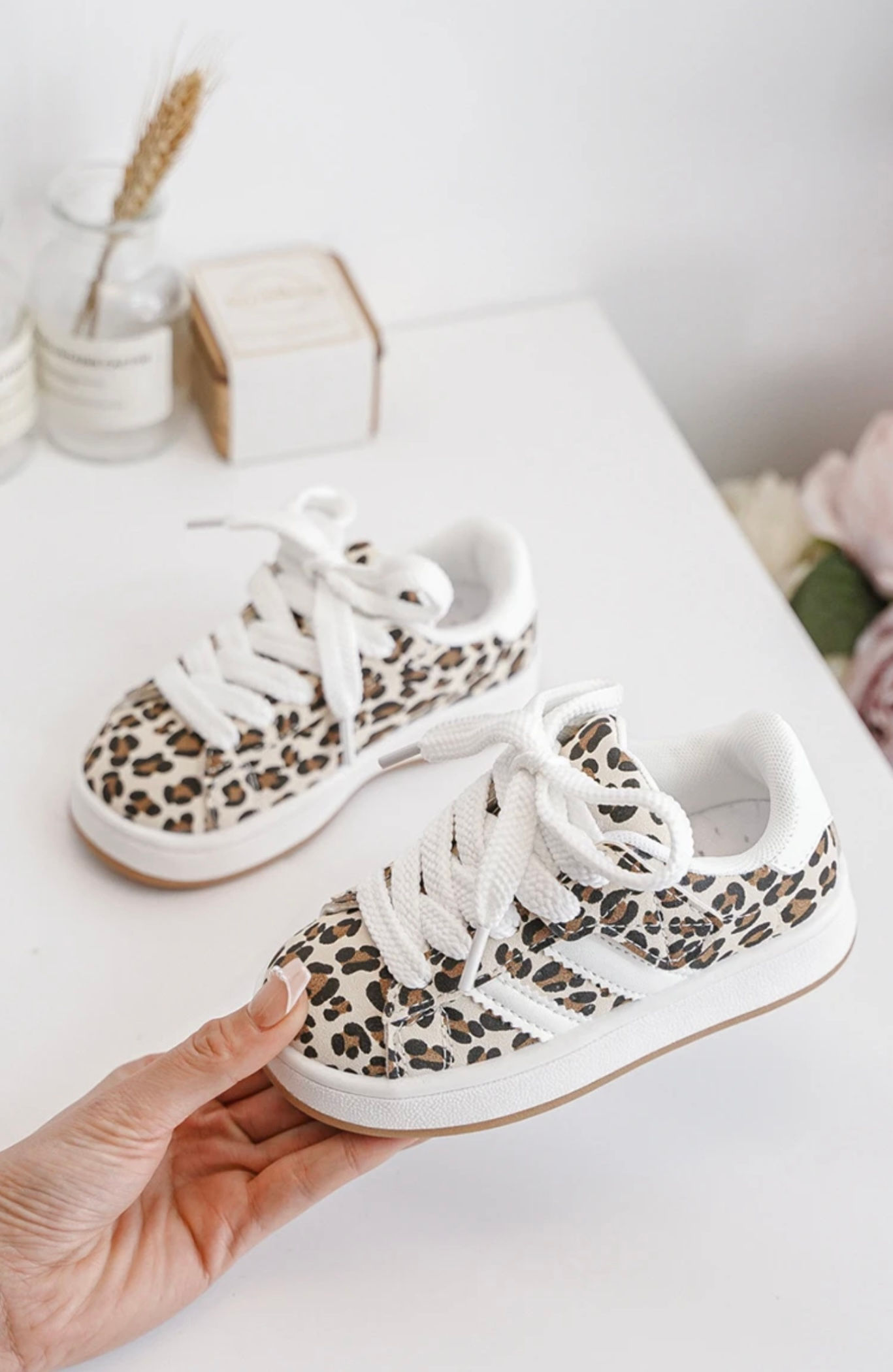 BASKET LEOPARD FILLE