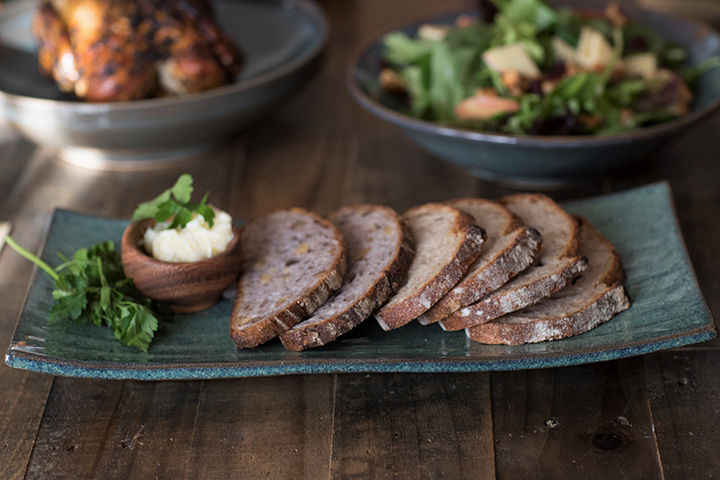 Large Textured Serving Plate in Green