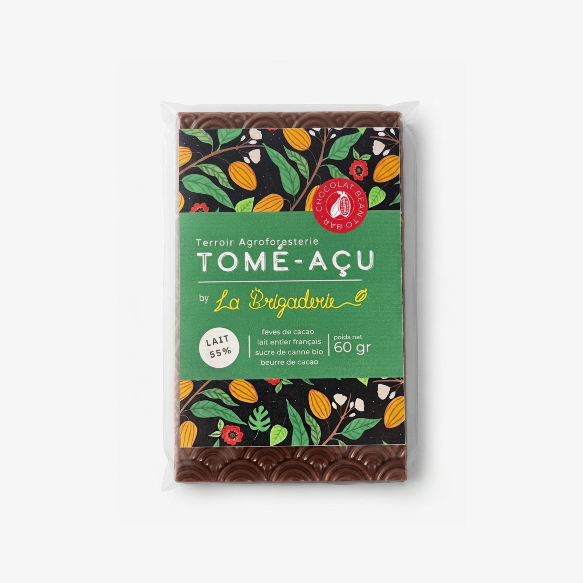 Chocolat bean to bar au lait 55% cacao - Terroir Tomé-Açu 55% cacao AU LAIT