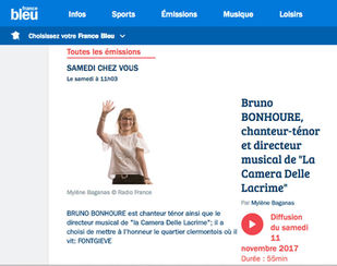 SAMEDI CHEZ VOUS avec BRUNO BONHOURE