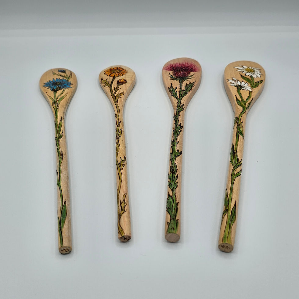 Thumbnail: MIRA Wood Burned & Colorful Spoons