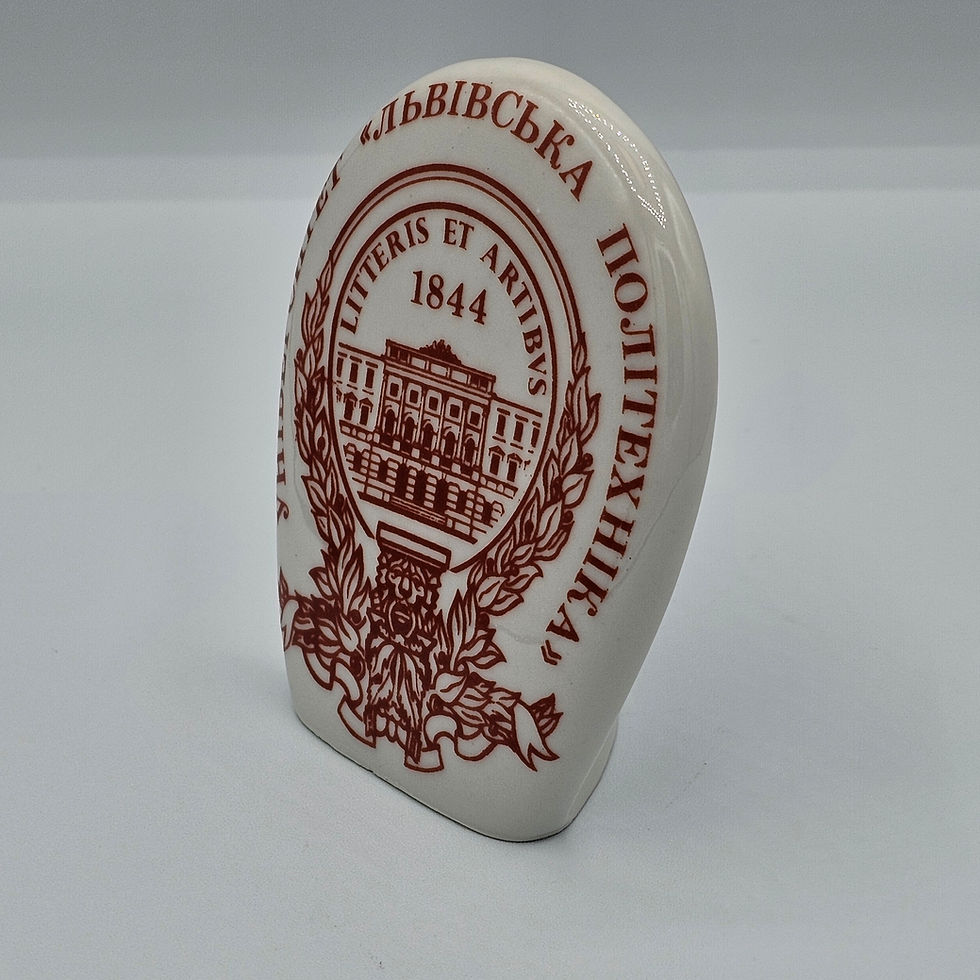 Thumbnail: Vintage Lviv Polytechnic University Saucer & Paperweight