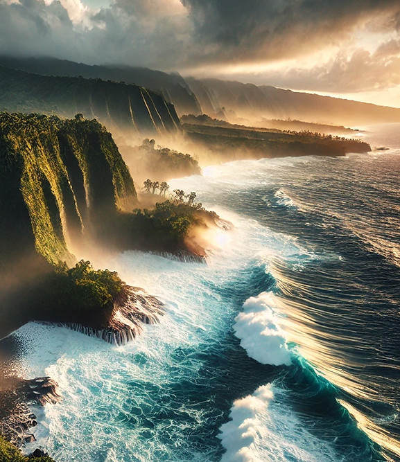 DALL·E 2025-02-27 17.35.36 - A breathtaking view of the eastern coast of Hilo, Hawaii, cap