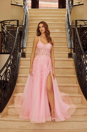 strapless open back dress May Queen MQ2000 main image 1
