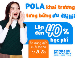 TƯNG BỪNG KHAI TRƯƠNG TRUNG TÂM ANH NGỮ POLARIS ACADEMY