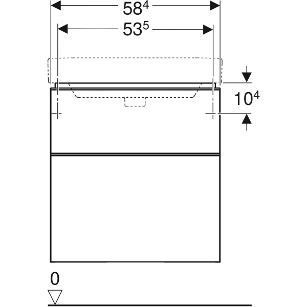 Thumbnail: Washbasin with cabinet Geberit Smyle Square 60 cm