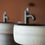 Thumbnail: AGAPE Cenote Ø42 cm freestanding washbasin with floor connection ACER0421F