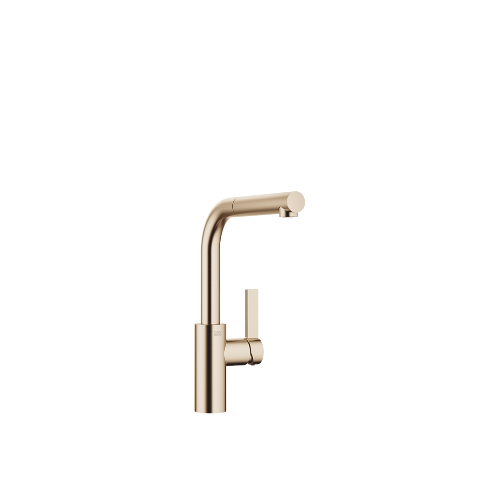 ELIO Basin mixer with shower - Brushed Champagne
